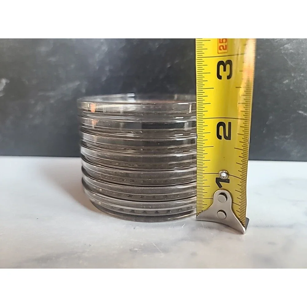 Tupperware Acrylic Clear Coasters Vintage, Set Of 7, READ Description